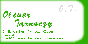 oliver tarnoczy business card